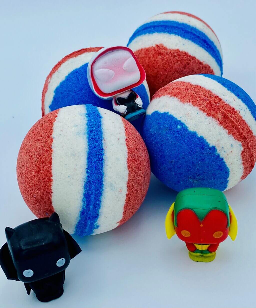 Superhero Ball Bath Bombs Party Pack (with Toys Inside) - 6 ct - Berwyn Betty's Bath & Body Shop