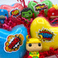 Superhero Valentine Hearts Kids Bath Bomb Gift Box with Superhero Toy Inside - 4 ct - Berwyn Betty's Bath & Body Shop