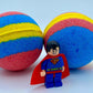 Superman Superhero Bath Bomb with Superman Minifigure Inside - Berwyn Betty's Bath & Body Shop