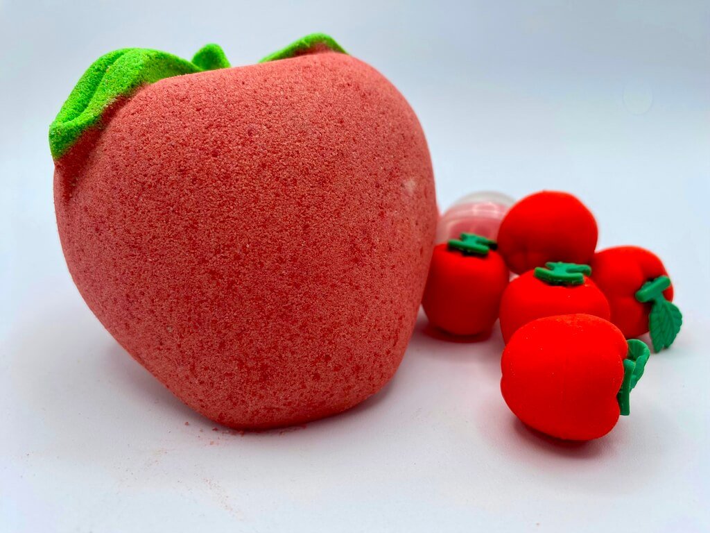 Teacher’s Apple Bath Bomb with Apple Eraser Inside - Berwyn Betty's Bath & Body Shop