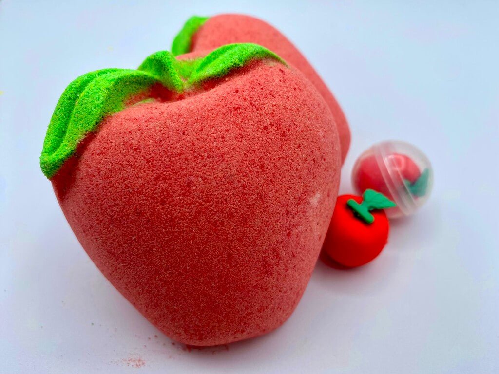 Teacher’s Apple Bath Bomb with Apple Eraser Inside - Berwyn Betty's Bath & Body Shop