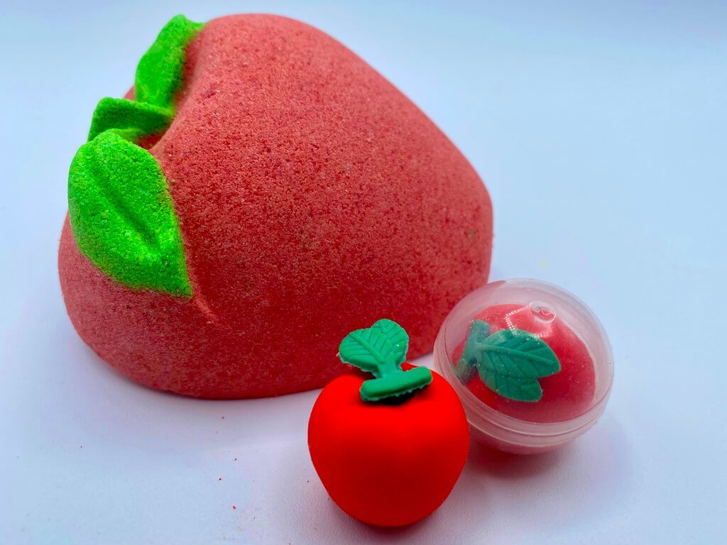 Teacher’s Apple Bath Bomb with Apple Eraser Inside - Berwyn Betty's Bath & Body Shop