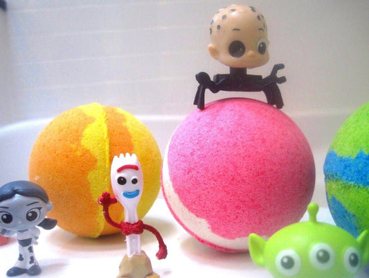 Toy Characters Bath Bomb with Toy Inside - Berwyn Betty's Bath & Body Shop