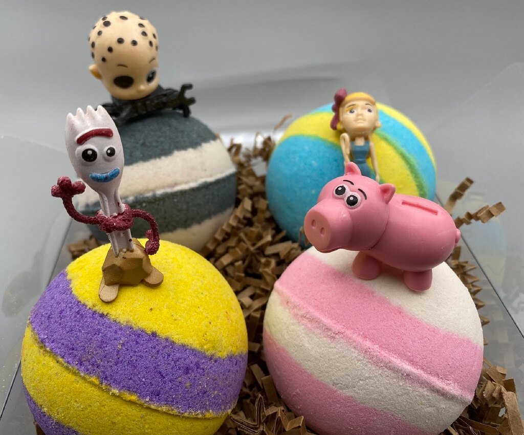 Toy Story Bath Bombs Gift Box (with Toy Inside) - 4 ct - Berwyn Betty's Bath & Body Shop