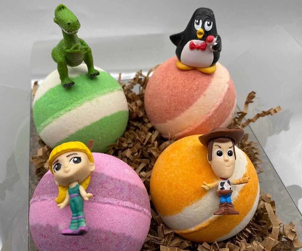 Toy Story Bath Bombs Gift Box (with Toy Inside) - 4 ct - Berwyn Betty's Bath & Body Shop