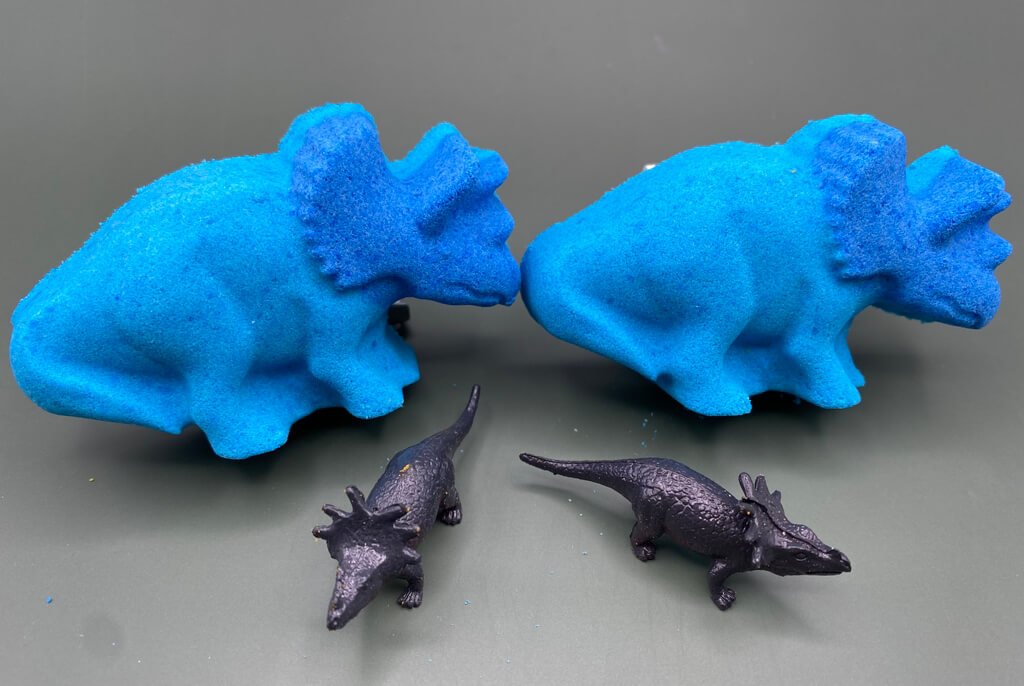 Triceratops Dinosaur Bath Bomb with Dinosaur Toy Inside - Berwyn Betty's Bath & Body Shop