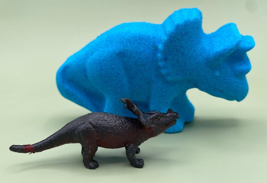 Triceratops Dinosaur Bath Bomb with Dinosaur Toy Inside - Berwyn Betty's Bath & Body Shop