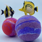 Tropical Fish Bath Bomb with Toy Tropical Fish Inside - Berwyn Betty's Bath & Body Shop