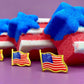 USA Flag Bath Bomb with USA Pin Inside - Berwyn Betty's Bath & Body Shop